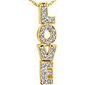 10k Gold 1/5ct TDW Diamond Love Pendant