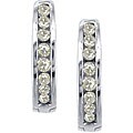 10k White Gold 1/4ct Diamond Hoop Earrings (K-L, I3 )