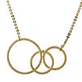 14k Yellow Gold Circle and Chain Necklace