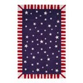 Hand-hooked Country Heritage Navy Wool Rug (8' Square)