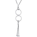 14k White Gold Lariat Necklace