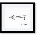 Picasso The Dog Drawing on Paper Framed Art Print