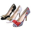 Adi Designs 1/2 Collection Canvas Pump w/ Bow