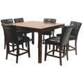 Metro Pub Bicast Leather 5-piece Dining Set