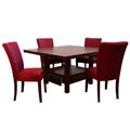Aiden Red Parson 5-piece Dining Set