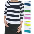 Pierri Striped Shawl Collar Women's Sweater