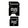 Transcend 1GB Mini SD 80x Memory Card w/ Adapter