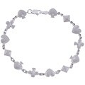 14k Gold Playing Cards Link Bracelet