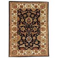 Hand-tufted Black/Ivory Wool Rug (8' x 10'6)