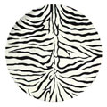 Hand-tufted Zebra Stripe Wool Rug (6 ft Round)