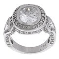 Sterling Silver Diamond Inspired Oval CZ Ring