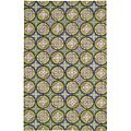 Hand-hooked Oxford Tile Wool Rug (3'6 x 5'6)