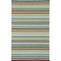 Hand-hooked Tidal Stripe Wool Rug (3'6 x 5'6)