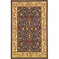 Hand-hooked Autumn Border Wool Rug (3'6 x 5'6)