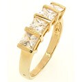 14k Gold over Sterling Silver CZ Ring