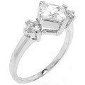 Sterling Silver CZ Engagement Style Ring
