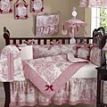 French Toile Red 10-piece Crib Set