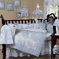 French Toile Blue 9-piece Crib Set