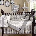 French Toile Black & White 10-piece Crib Set