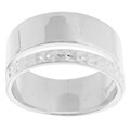 Sterling Silver Diamond-cut Band Ring