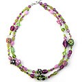 Handmade Pretty Pink and Green Necklace (India)