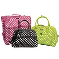 Olympia Jasmine Collection Polka Dot Luggage Set