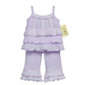 JoJo Designs Lavender Lace 2-piece Capri Baby Girl's Outfit