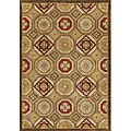 Hand-tufted Sumer Brown Wool Rug (5' x 7'6)