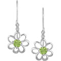 10k Peridot Diamond August Birth Stone Earrings