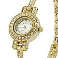 Geneva Platinum Thin Band Jeweled Fashion Watch