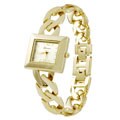 Geneva Platinum Figaro Link Fashion Watch