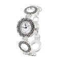 Geneva Platinum Silver Circles Toggle Watch