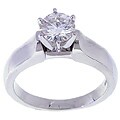 14k White Gold Round-cut Moissanite Ring