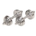 Chrome 33-pound Dumbbell Set