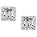 14k Gold 1/2ct TDW Princess Diamond Earrings (H-I, I1-I2)