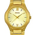 Seiko Men's Goldtone Ivory Dial Watch