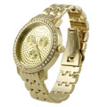 Geneva Men's Platinum Oversized Chrono-style Watch