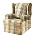 Bedford Plaid Washable Wing Chair Slipcover