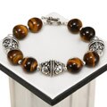 Silver and Tiger's Eye Bracelet
