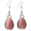 Purple Calcite Teardrop Dangle Earrings