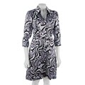 Spense Abstract Print Silk Shirt Dress with Belt