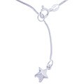 Sterling Silver Snake Chain Anklet with Star Drop