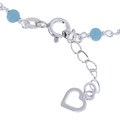 Sterling Silver Light Blue Beads Anklet
