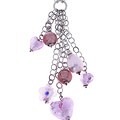 Sterling Silver Pink Murano Glass Dangle Necklace