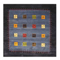 Hand-tufted Misra Gabbeh Blue Wool Rug (8 ft. Square)