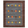 Hand-tufted Misra Gabbeh Blue Wool Rug (9' x 12')