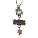 Roman Glass Necklace with Stone Dangles (Israel)