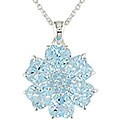 Silver and Blue Topaz Necklace