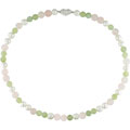 Cultured FW Pearl and Green Aventurine Necklace (9-10mm)