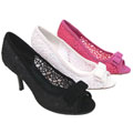 Liliana Collection by Adi Lace Peep Toe Pumps